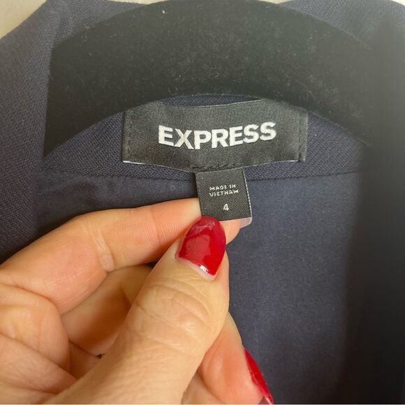 Express Editor Double Breasted Novelty Button Blazer 4 - Picture 4 of 5